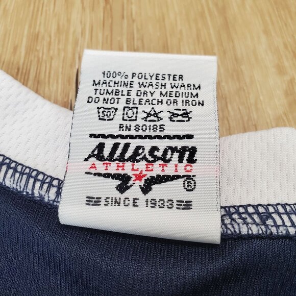 Alleson Athletic Girls Tennis Dress Uniform Size L (10/12) Blue White Jersey - Picture 7 of 9